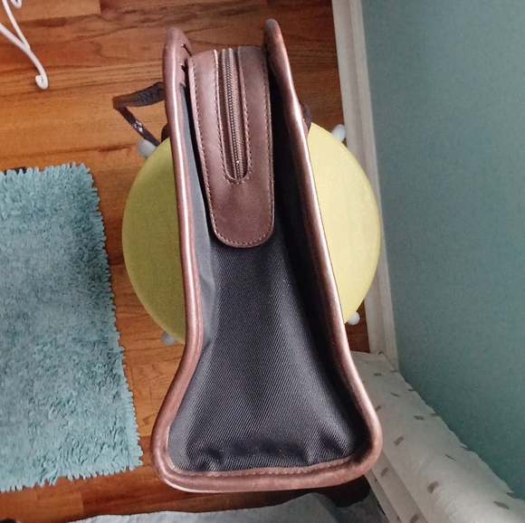 Brighton Black Nylon & Faux Brown Croc Embossed Handbag - Picture 5 of 12